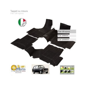 Tappeti Fiat 126 d'epoca su misura di colore Blu-AUTO D'EPOCA-Sunmats vendita on line