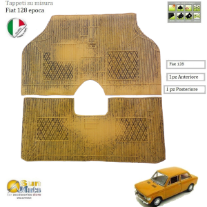 Tappeti Fiat 128 d'epoca su misura di colore Antracite-AUTO D'EPOCA-Sunmats vendita on line