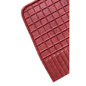 Tappeti Citroen C3 in gomma-moquette su misura di colore rosso-Su misura in gomma e moquette-Sunmats vendita on line