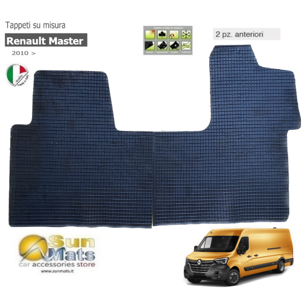 Tappeti in gomma Renault Master dal 2010 in poi-VEICOLI COMM. / AUTOCARRI-Sunmats vendita on line