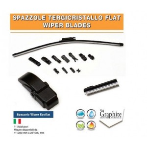 Kit 80 Spazzole Tergicristallo mod. Flat con 12 attacchi + Espositore-Accessori-Sunmats vendita on line