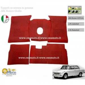 Tappeti Alfa Romeo Giulia d'epoca su misura vari colori-AUTO D'EPOCA-Sunmats vendita on line