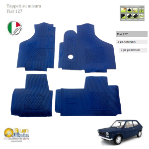 Tappeti Fiat 127 d'epoca su misura di colore nero-AUTO D'EPOCA-Sunmats vendita on line
