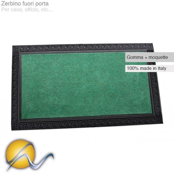 Zerbino fuori porta in gomma+moquette made in Italy-CASA / UFFICIO-Sunmats vendita on line
