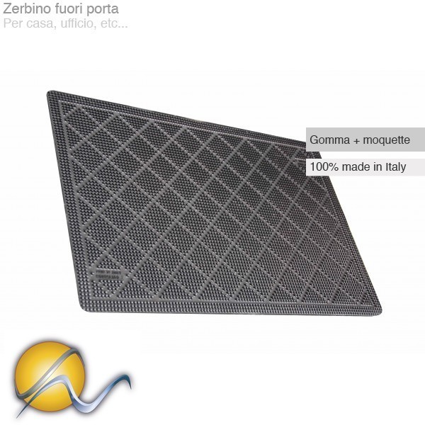 Zerbino fuori porta  100% gomma made in Italy mod. "RMB"-CASA / UFFICIO-Sunmats vendita on line